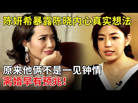 陈妍希暴露陈晓内心真实想法,原来他俩不是一见钟情,离婚早有预兆！【朱丹访谈秀】