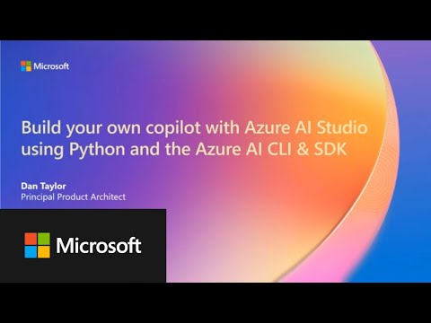 Azure AI Studio Build Your Own Copilot Code First Demo