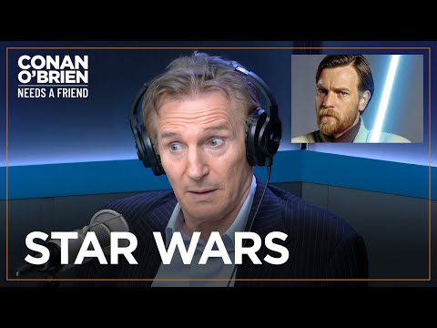 Liam Neeson & Ewan McGregor Made Lightsaber Sounds Filming “Star Wars”| Conan O'Brien Needs A Friend