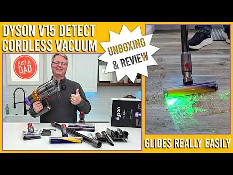 Dyson V15 Detect Cordless Vacuum UNBOXING and REVIEW