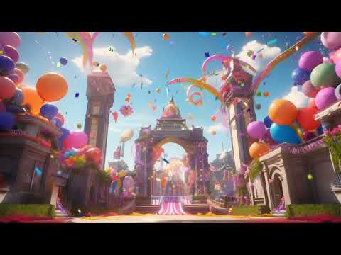 1 HOUR multicolor | Happy Celebration BG Video Loop Wallpaper Screesaver