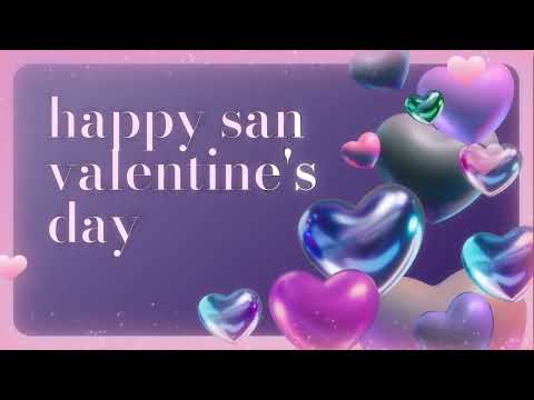 1 HOUR pink hearts v1 | Happy San Valentine's Day Video Loop Wallpaper Screesaver