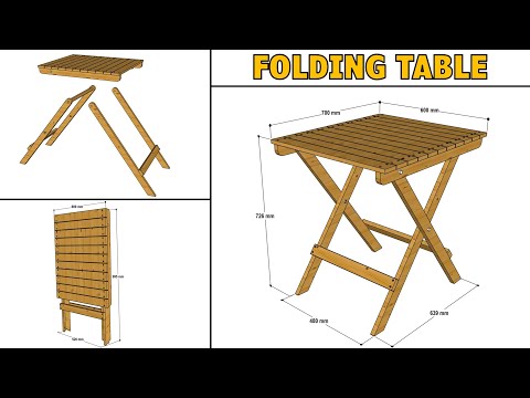 HOW TO MAKE A FOLDING TABLE STEP BY STEP | #diywoodworking #foldingtable #4dstudio