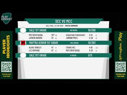 Sale 1st Grade v Maffra Senior 1st Grade