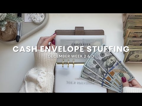 Cash ENVELOPE STUFFING | $2,146 | dec no. 3 | relaxing ♡