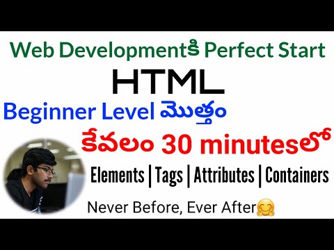 HTML in telugu | Full course in 30 minutes | HTML in one video | Web Development | Vamsi Bhavani