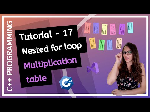 C++ FOR BEGINNERS (2025) - What is nested for loop, How to Multiplication table PROGRAMMING TUTORIAL
