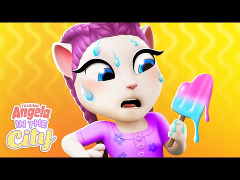 ☀️🔥 City Heatwave | Talking Angela: In the City | Cartoons for Kids