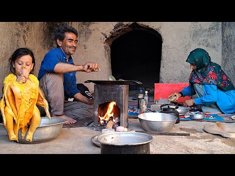 Village life IRAN | Cooking Delicious Local "Stuffed Chicken" in the Village