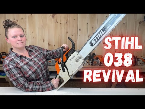 Stihl 038 Chainsaw:  Hard To Start, Keeps Quitting & Leaking Bar Oil!