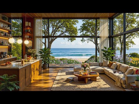 Quiet Summer Jazz for Relaxing Vibes | Tranquil Morning Jazz & Nature Sounds for Stress Relief