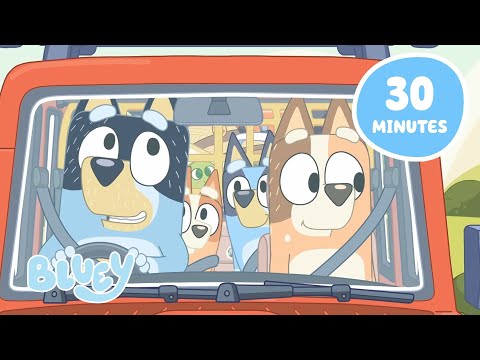 🔴LIVE: A Heeler Day Out 🚗 🏕️ | Travel Fun with Bluey and Bingo | Bluey