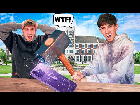 Destroying FaZe Rug’s IPhone, Then  Surprising Him With A New One!