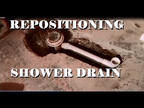 MOVING SHOWER DRAIN ON CONCRETE FLOOR