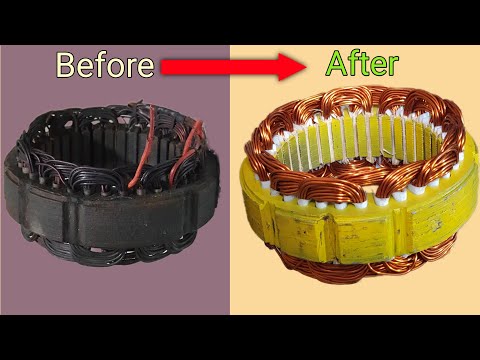 alternator stator winding | Restoration truck genarator coil | Rewinding dynamo coil