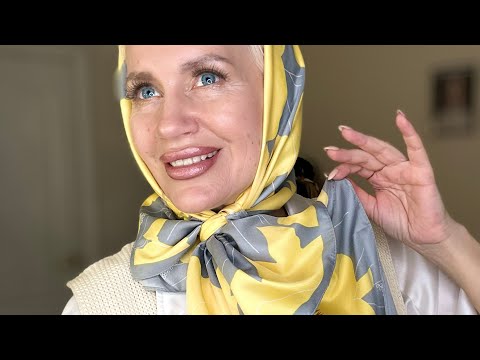 Как повязать красиво платок на голову в Пасхальный день размер 90*90