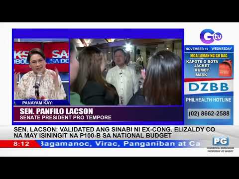 Sen. PING LACSON on the Roles of Usecs Bersamin, Olaivar in P100B Insertion Mess: Interview on DZBB
