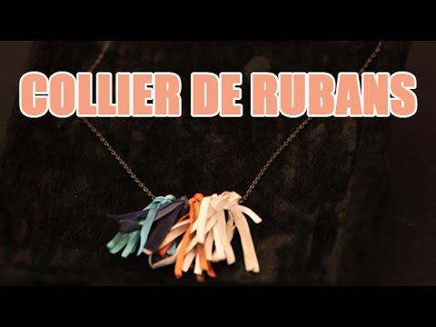 Réaliser un sautoir à pampilles avec des rubans - DIY Bijoux