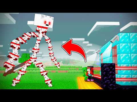 Titan EVIL CARRIE vs Security House in Minecraft - Maizen JJ and Mikey