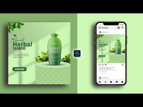 Ecommerce Product Social Media Post Banner Design in Adobe Photoshop Tutorial