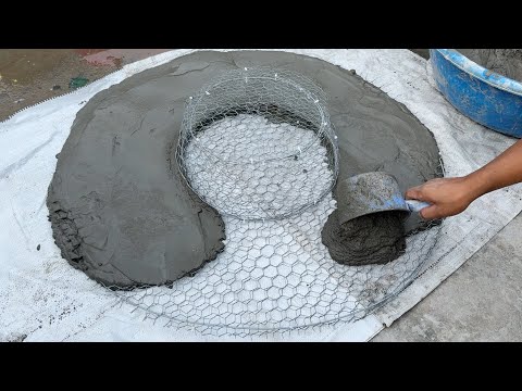 Unique ideas from iron mesh and cement / beautiful and unique garden decoration ideas