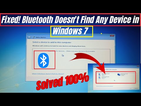 How to fix Bluetooth Doesn't Find Any Device in Windows 7