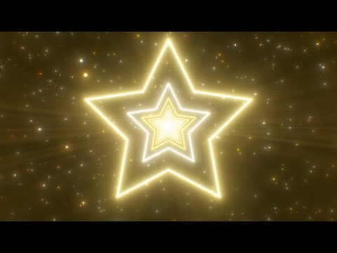 Shining Star Shaped Neon Lights Tunnel of Abstract Fast Movement Glow 4K TikTok Trend Background