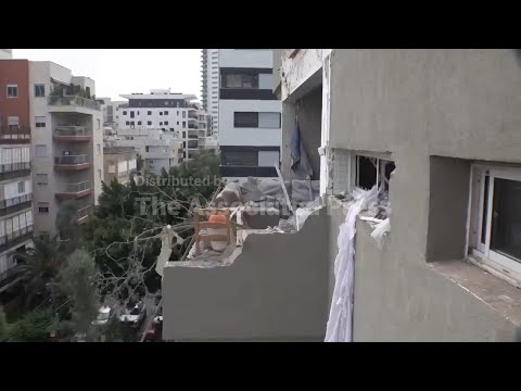 Images of apartment hit by Iranian attack in which two Israelis were killed in Ramat Gan