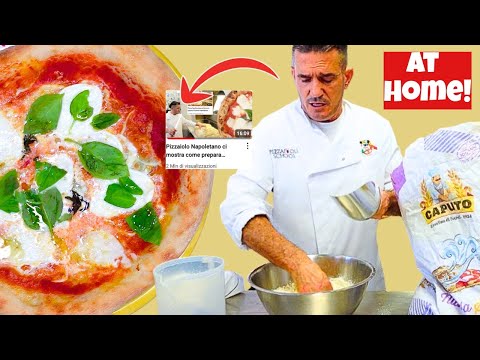 Neapolitan Pizza Chef Shows Us How to Make Pizza Dough at Home! (Home Oven Recipe)