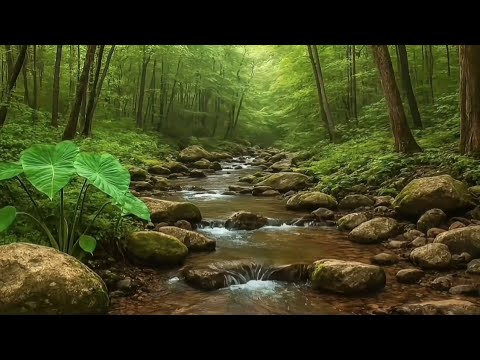 Gentle River Sounds and Peaceful Birds, Nature Sounds for Sleep and Study, ASMR