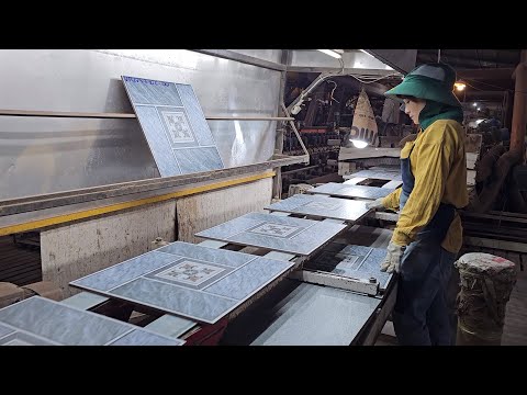 Process of Making Ceramic Tile Inside The Factory Using  Fully Automated Production Technology
