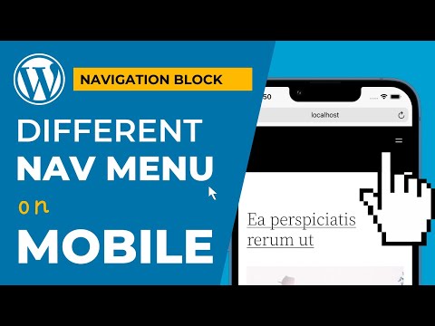 Use a different MENU on MOBILE with the Navigation block in WORDPRESS block editor