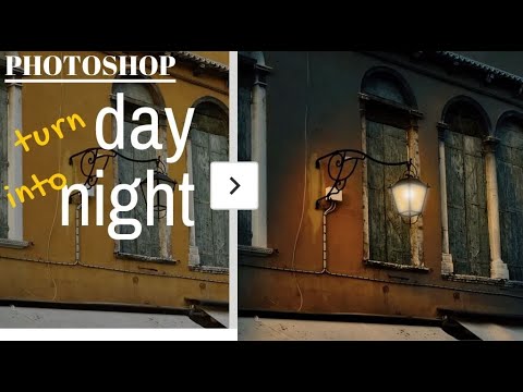 Turn Day to Night in Photoshop - turn a day time photo into a night scene
