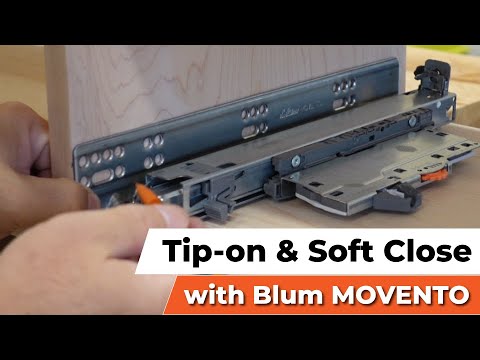 Making tip on and soft close drawers with Blum MOVENTO TIP-ON BLUMOTION hardware