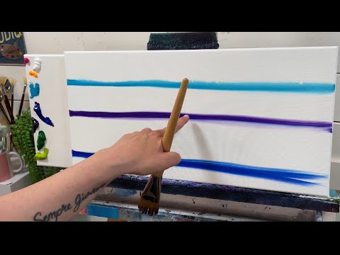 3 LINE LANDSCAPE METHOD | Acrylic Painting