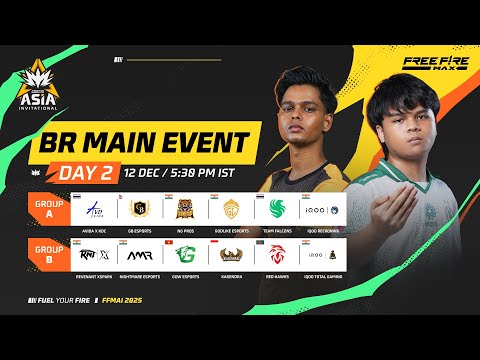 🔴 [HI] BR Main Event - Day 2 | FFMAI 2025 | Group A & B