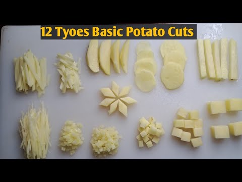 Basic potato cuts | All types of potato cutting #knifeskills