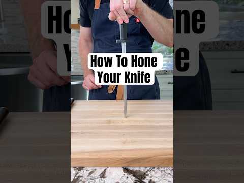How To Hone Your Knife 🔪. #knifesharpening #cookingbasics #cooking #knifeskills