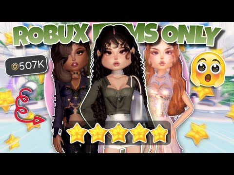 ONLY Using *ROBUX ITEMS* For EVERY Round In Dress To Impress!! (Roblox)