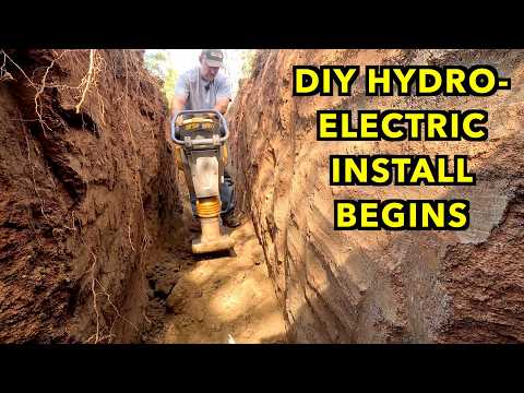 DIY Hydroelectric, Trenching & Installing The Pipe. Part 4