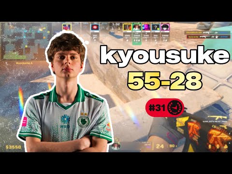🔥 KYOUSUKE 55-28 POV: FACEIT DESTRUCTION (Dust2) | 3872 ELO