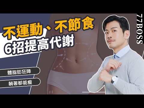 這樣減肥最簡單!6個習慣提高代謝,不運動也能瘦,體脂肪狂降!【77老大】