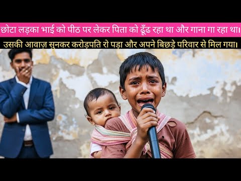 भाई को कंधे पर लेकर बच्चे ने पिता को ढूँढा, उसका गीत सुनकर अरबपति रो पड़ा और परिवार मिल गया!
