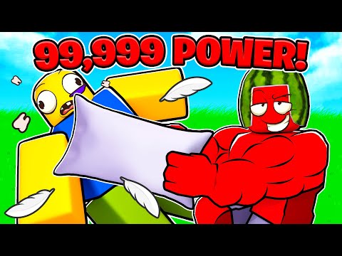 Becoming the STRONGEST in Pillow Fight Simulator Roblox
