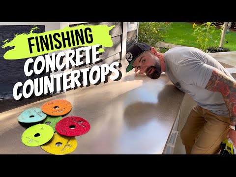 How To Finish Concrete Countertops || This Was So Cool