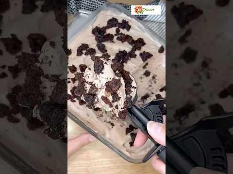 Brownie Ice Cream Recipe | Ice Cream With Brownie Chunks #easyrecipe #dessert #icecreamrecipe