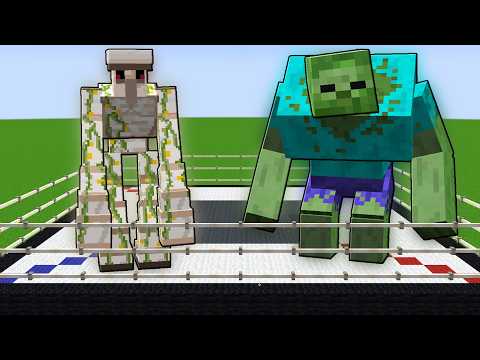 ALL AGE Iron Golem vs Zombie!