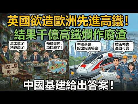 誰能想到？英國耗資千億的超級高鐵，最終只修了190公里就崩了！造價是中國高鐵10倍，爛尾後才發現，只有中國能救它！