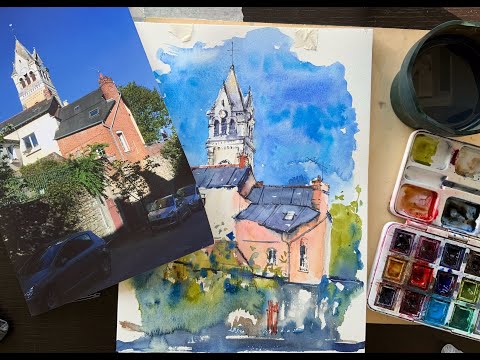 Démonstration de croquis urbain à l’aquarelle