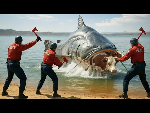 🐄🌵Giant Catfish Attacks a Lone Calf in the Desert ✨ A Heroic Rescue Team Races Against Time!🐄